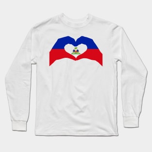 We Heart Haiti Patriot Flag Series Long Sleeve T-Shirt